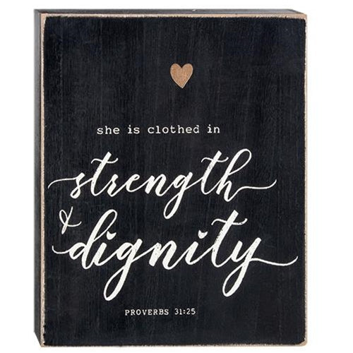 Strength & Dignity Box Sign (Pack of 2)
