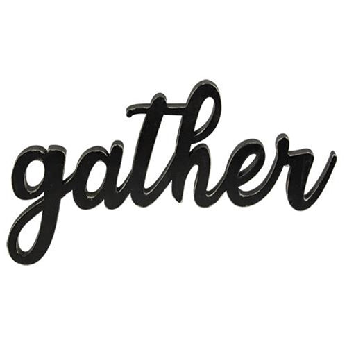 Hanging Black Script Gather Sign (Pack of 4)