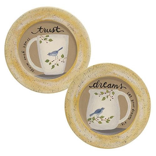 Bluebird Mug Plate 2 Asstd. (Pack of 2)