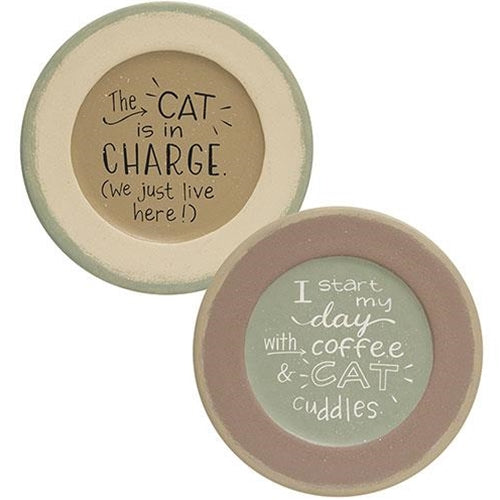 The Cat is In Charge Plate 2 Asstd. (Pack of 2)