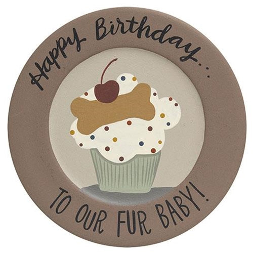 Happy Birthday to Our Fur Baby Plate (Pack of 2)