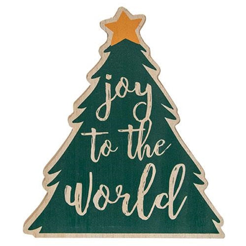 Joy To the World Chunky Tree Sitter (Pack of 4)