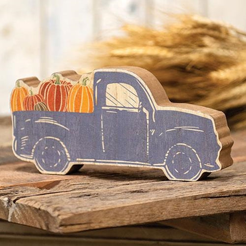 Chunky Blue Pumpkin Truck Sitter (Pack of 4)