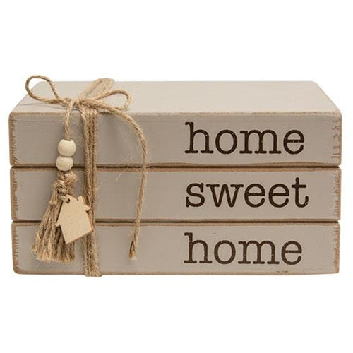 Home Sweet Home Wooden Book Stack (Pack of 2)