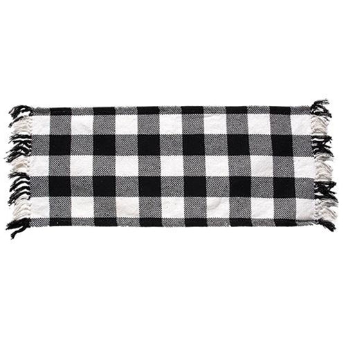 Black & White Buffalo Check Long Runner (Pack of 2)