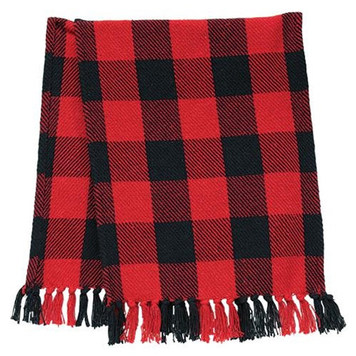 Red & Black Buffalo Check Runner 72