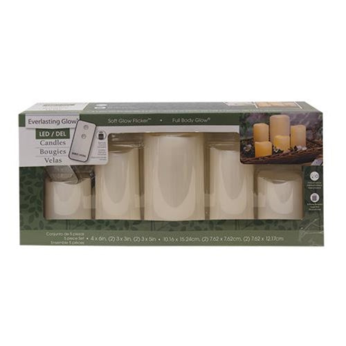 5/Set LED Bisque Candles