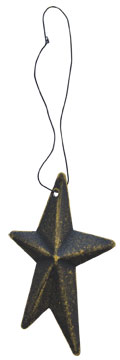 Whimsy Hanging Star Black  (Pack of 4)