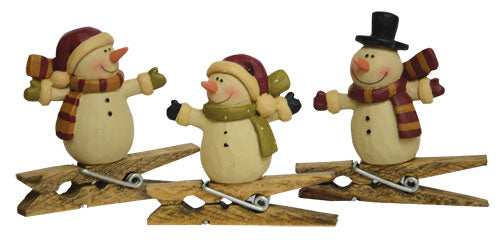 3/Set Snowman Clip Ornaments (Pack of 2)