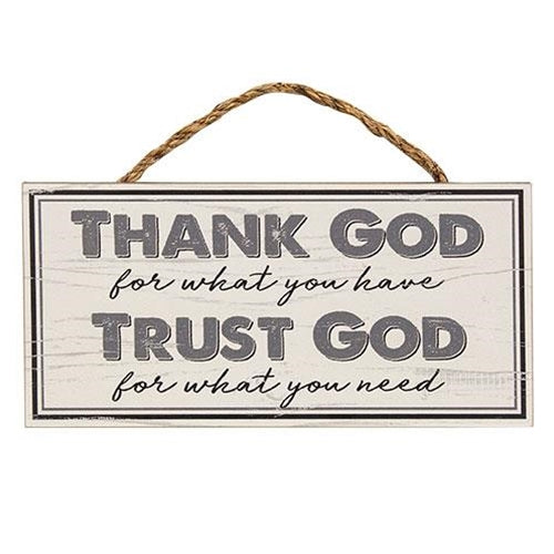 Thank God Rope Hanger (Pack of 2)