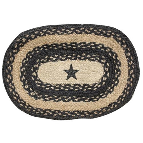 Primitive Pewter Star Braided Placemat (Pack of 2)