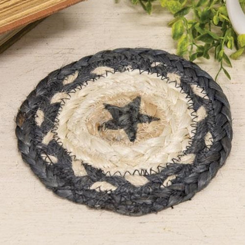 Primitive Pewter Star Braided Coaster (Pack of 4)