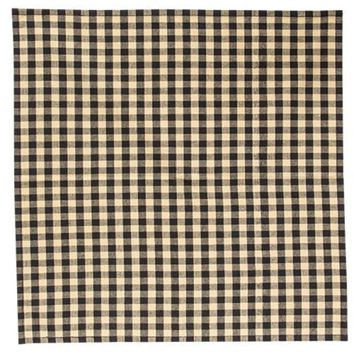 Black & Tan Check Fabric Napkin (Pack of 4)