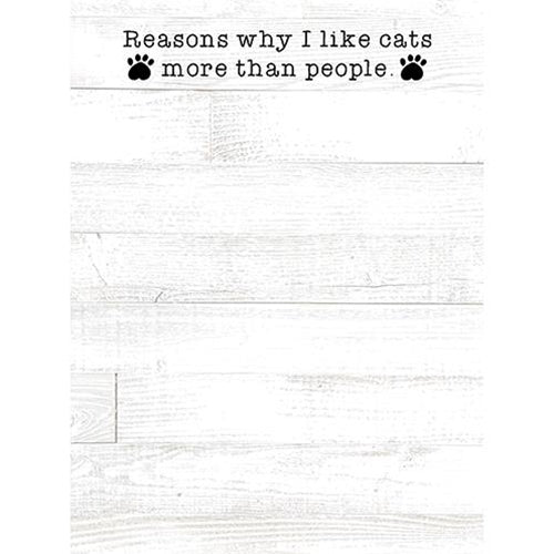 Reasons I Like Cats More Than People Mini Notepad (Pack of 4)