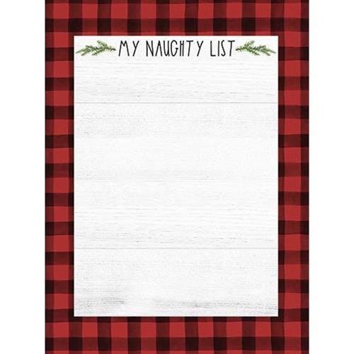 My Naughty List Mini Notepad (Pack of 4)