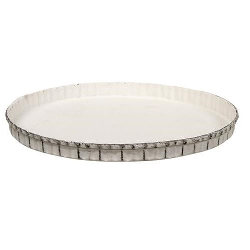 Shabby Chic Fluted Candle Pan 7.5
