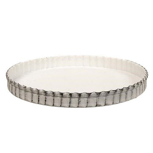 Shabby Chic Fluted Candle Pan 6.5