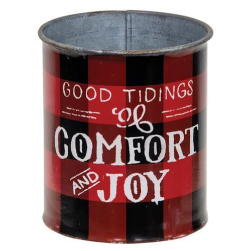 Good Tidings Christmas Buffalo Check Bucket (Pack of 4)