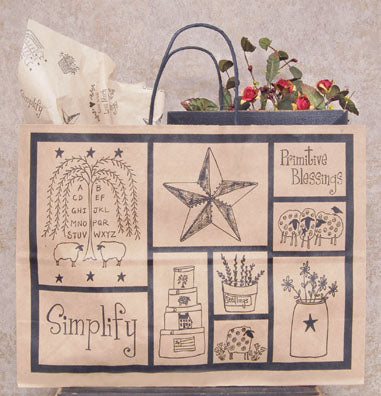 Primitive Blessings Gift Bag Large (Pack of 4)