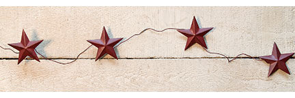 Burgundy Star Garland 60