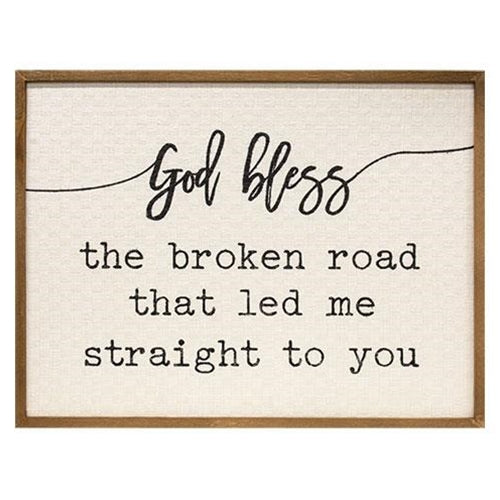 Broken Road Wall Sign