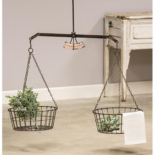Hanging Scale w/ Two Wire Baskets