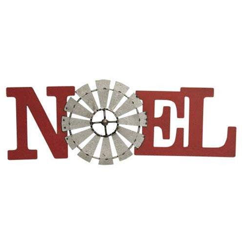 Noel Windmill Metal Plaque  (Pack of 4)