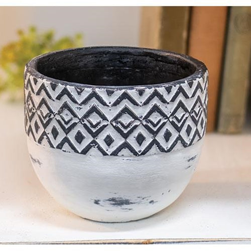 Geometric Ceramic Bowl (Pack of 4)