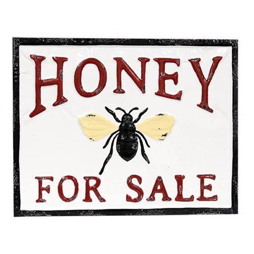 Honey For Sale Vintage Metal Wall Plaque