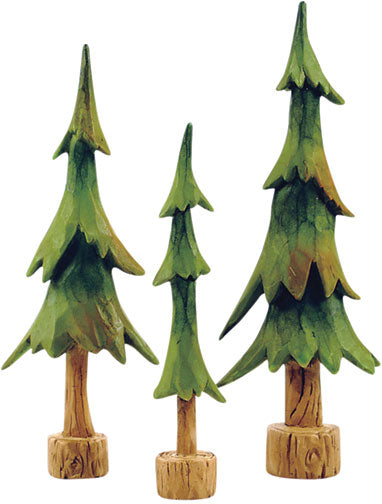 3/Set Resin Pine Trees  (Pack of 4)