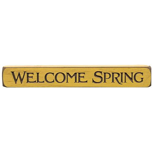 Welcome Spring Engraved Block 12