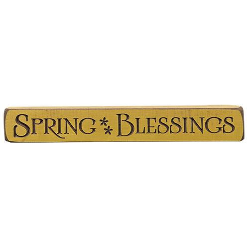 Spring Blessings Engraved Block 12