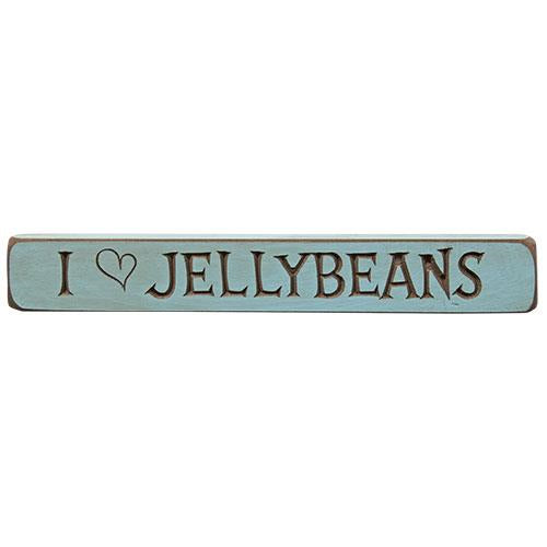 I Heart Jellybeans Engraved Block 12
