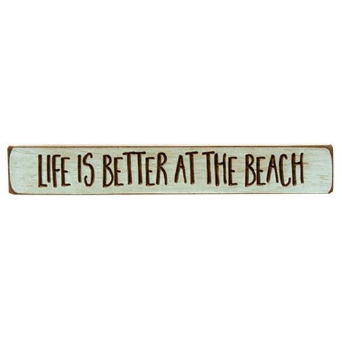 Life is Better at the Beach Engraved Block 12