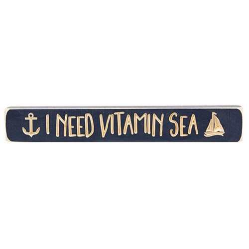 I Need Vitamin Sea Engraved Block 12