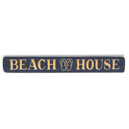 Beach House Engraved Block 12