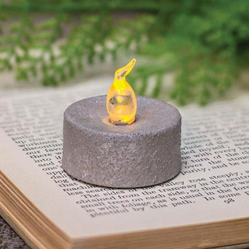 Cement Look Timer Tealight (Pack of 4)