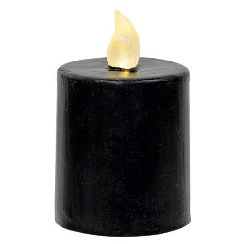 Black Gloss Pillar Candle 2.5