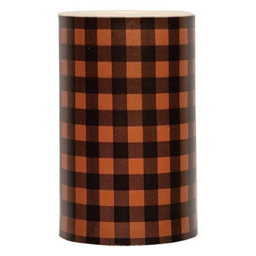 Orange Small Buffalo Check Pillar 3x5