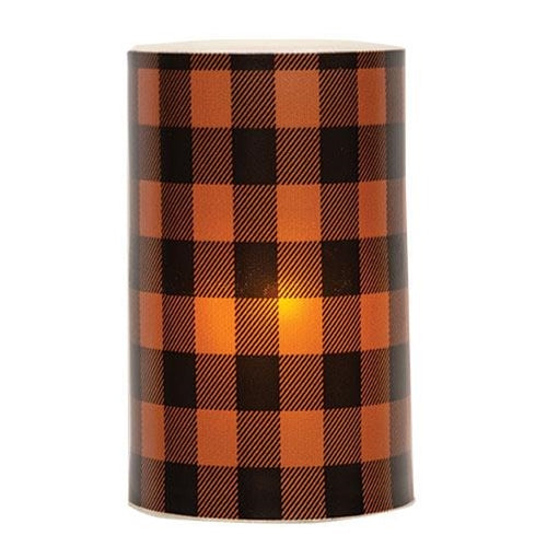 Orange Large Buffalo Check Pillar 3x5
