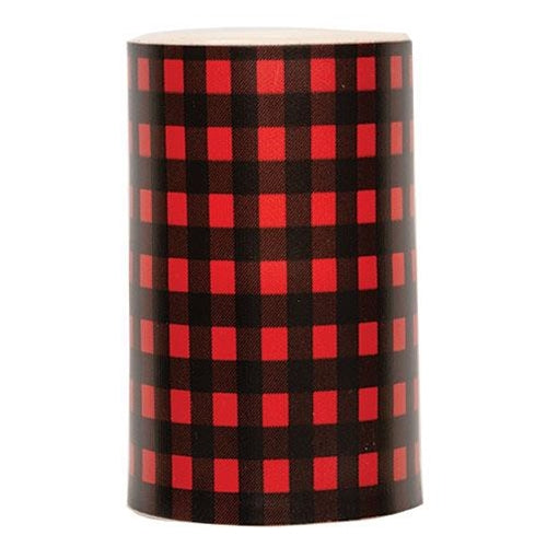 Red Small Buffalo Check Pillar 3x5