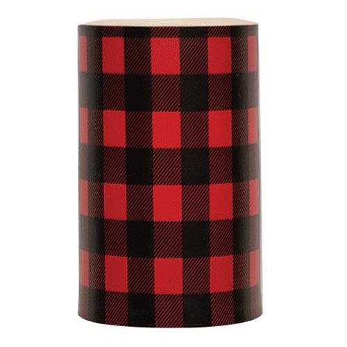 Red Large Buffalo Check Pillar 3x5