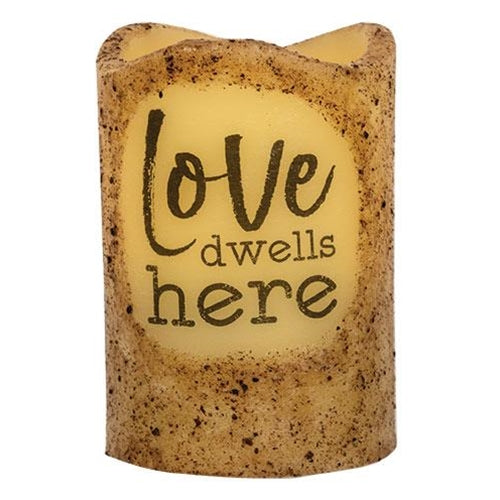 Love Dwells Here Pillar 3x4.5