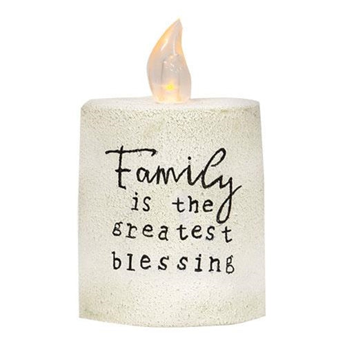 Family Treasure White Cement Timer Pillar (Pack of 4)