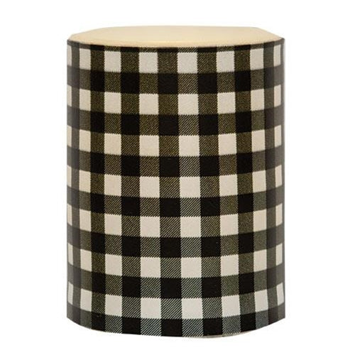 Black Small Buffalo Check Timer Pillar (Pack of 2)
