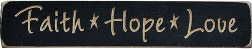 Faith Hope Love Engraved Block 9