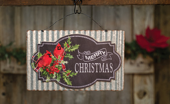 Christmas Cardinal Corrugated Sign (Pack of 2)