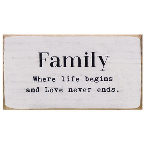 Simply Farmhouse Family Block  (Pack of 4)