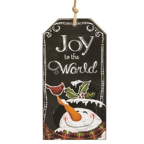 Joy to the World Chalkboard Ornament  (Pack of 4)