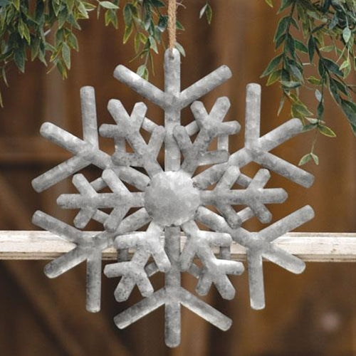 Metal Snowflake with Jute Rope (Pack of 2)
